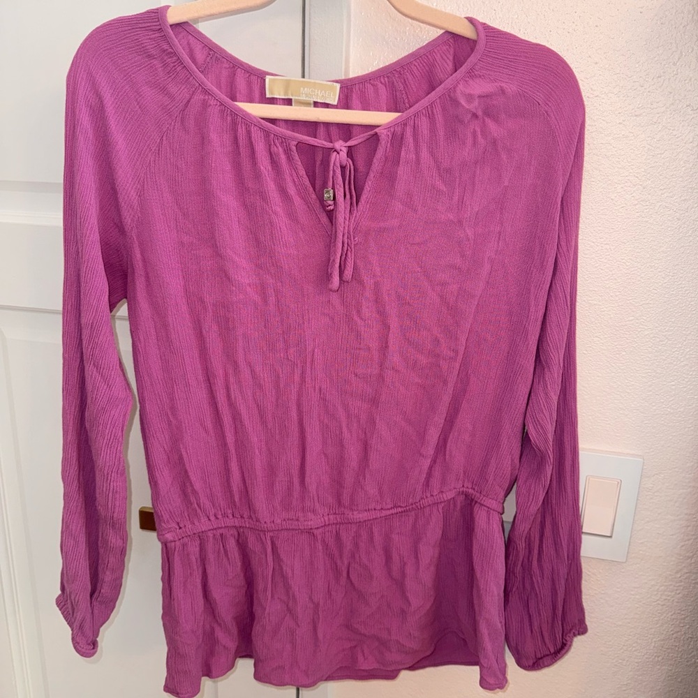 Michael Kors Women's Purple Long Sleeve Top Size 6